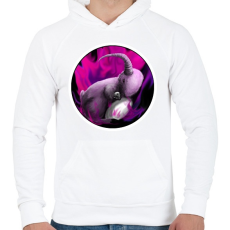 PRINTFASHION Kecskenyúl koponyával  - Férfi kapucnis pulóver - Fehér