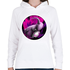 PRINTFASHION Kecskenyúl koponyával  - Női kapucnis pulóver - Fehér