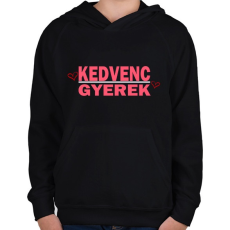 PRINTFASHION Kedvenc gyerek! - Gyerek kapucnis pulóver - Fekete