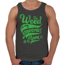 PRINTFASHION Kedvenc gyomom - Férfi atléta - Sötétszürke atléta, trikó