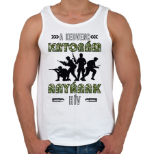 PRINTFASHION Kedvenc katonám - Anya - Férfi atléta - Fehér atléta, trikó