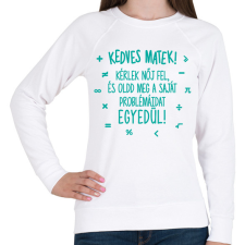 PRINTFASHION Kedves matek! - Női pulóver - Fehér női pulóver, kardigán