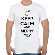 PRINTFASHION KEEP CALM2.png - Férfi póló - Fehér