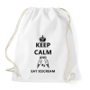 PRINTFASHION KEEP CALM AND EAT ICECREAM - Sportzsák, Tornazsák - Fehér