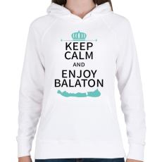 PRINTFASHION Keep Calm and Enjoy Balaton - Női kapucnis pulóver - Fehér