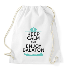 PRINTFASHION Keep Calm and Enjoy Balaton - Sportzsák, Tornazsák - Fehér tornazsák