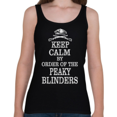 PRINTFASHION Keep calm and order - Női atléta - Fekete