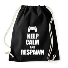 PRINTFASHION Keep calm and respawn - Sportzsák, Tornazsák - Fekete tornazsák