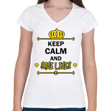 PRINTFASHION Keep calm and save lives - Női V-nyakú póló - Fehér női póló