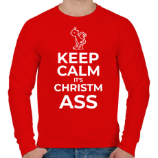 PRINTFASHION KEEP CALM ITS CHRISTMASS - Férfi pulóver - Piros