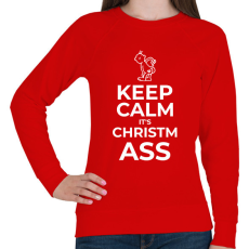 PRINTFASHION KEEP CALM ITS CHRISTMASS - Női pulóver - Piros