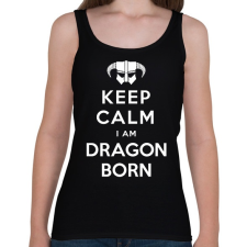 PRINTFASHION Keep calm - Női atléta - Fekete női trikó