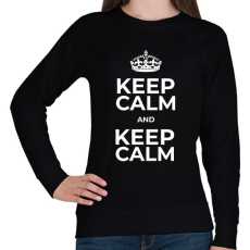 PRINTFASHION KEEP CALM - Női pulóver - Fekete