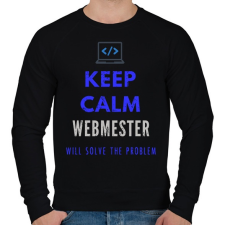 PRINTFASHION KEEP CALM WEBMASTER - Férfi pulóver - Fekete férfi pulóver, kardigán