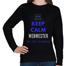 PRINTFASHION KEEP CALM WEBMASTER - Női pulóver - Fekete női pulóver, kardigán