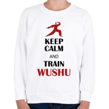 PRINTFASHION Keep calm - Wushu - Gyerek pulóver - Fehér gyerek pulóver, kardigán