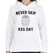 PRINTFASHION keg day - Női kapucnis pulóver - Fehér női pulóver, kardigán