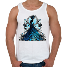 PRINTFASHION Kék hölgy - Férfi atléta - Fehér