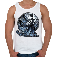 PRINTFASHION Kék lady - Férfi atléta - Fehér atléta, trikó