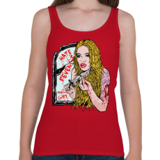 PRINTFASHION Kék madár - Női atléta - Cseresznyepiros