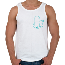 PRINTFASHION Kék szellem - Férfi atléta - Fehér