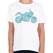PRINTFASHION kékmotor - Gyerek póló - Fehér gyerek póló