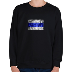 PRINTFASHION Kéksáv minimál - Gyerek pulóver - Fekete