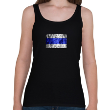 PRINTFASHION Kéksáv minimál - Női atléta - Fekete női trikó