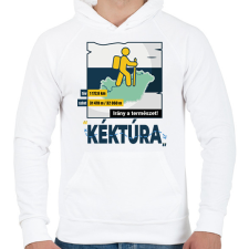 PRINTFASHION Kéktúra - Férfi kapucnis pulóver - Fehér férfi pulóver, kardigán