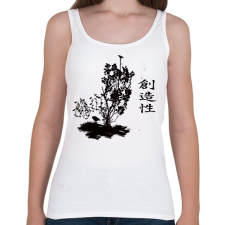 PRINTFASHION keleti6 - Női atléta - Fehér női trikó