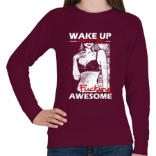 PRINTFASHION Kelj fel és légy dögös! - Női pulóver - Bordó női pulóver, kardigán