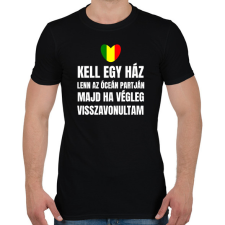 PRINTFASHION Kell egy ház lenn az óceán partján - Férfi póló - Fekete férfi póló