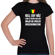 PRINTFASHION Kell egy ház lenn az óceán partján - Női póló - Fekete női póló