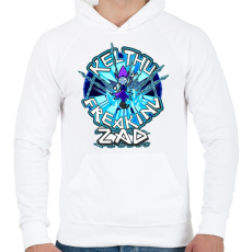 PRINTFASHION Kelthu Zad - Férfi kapucnis pulóver - Fehér