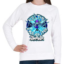 PRINTFASHION Kelthu Zad - Női pulóver - Fehér női pulóver, kardigán