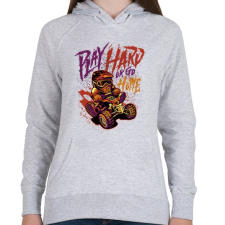 PRINTFASHION Kemény játék - Női kapucnis pulóver - Sport szürke női pulóver, kardigán
