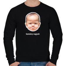 PRINTFASHION kemény vagyok 2 - Férfi pulóver - Fekete férfi pulóver, kardigán