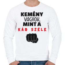 PRINTFASHION Kemény vagyok - Férfi pulóver - Fehér férfi pulóver, kardigán