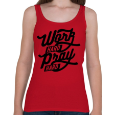 PRINTFASHION Keményen dolgozni, imádkozni - Női atléta - Cseresznyepiros női trikó