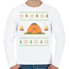 PRINTFASHION Kempinges csúnya pulcsi - Férfi pulóver - Fehér férfi pulóver, kardigán