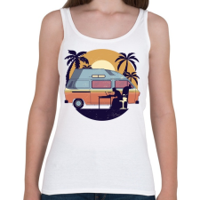 PRINTFASHION Kempingezés - Női atléta - Fehér női trikó