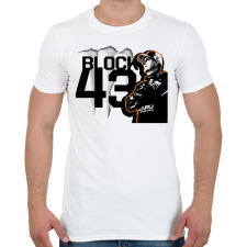 PRINTFASHION Ken Block narancs - Férfi póló - Fehér férfi póló