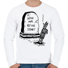 PRINTFASHION Kéne már egy kis szünet - Férfi pulóver - Fehér