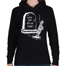 PRINTFASHION Kéne már egy kis szünet - Női kapucnis pulóver - Fekete női pulóver, kardigán