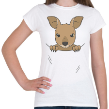 PRINTFASHION Kenguru bébi - Női póló - Fehér női póló