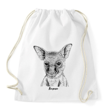 PRINTFASHION Kenguru - Sportzsák, Tornazsák - Fehér tornazsák