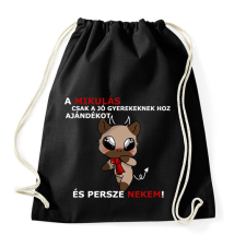 PRINTFASHION Kenny, a capybara és a Mikulás - Sportzsák, Tornazsák - Fekete tornazsák