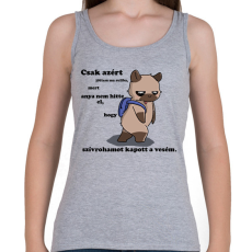 PRINTFASHION Kenny, a capybara és a suli (fekete szöveg) - Női atléta - Sport szürke