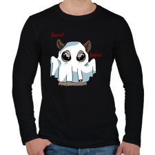 PRINTFASHION Kenny, a capybara szellem jelmezben - Férfi hosszú ujjú póló - Fekete férfi póló