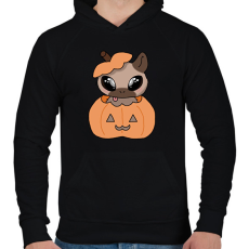 PRINTFASHION Kenny, a capybara tökben - Férfi kapucnis pulóver - Fekete